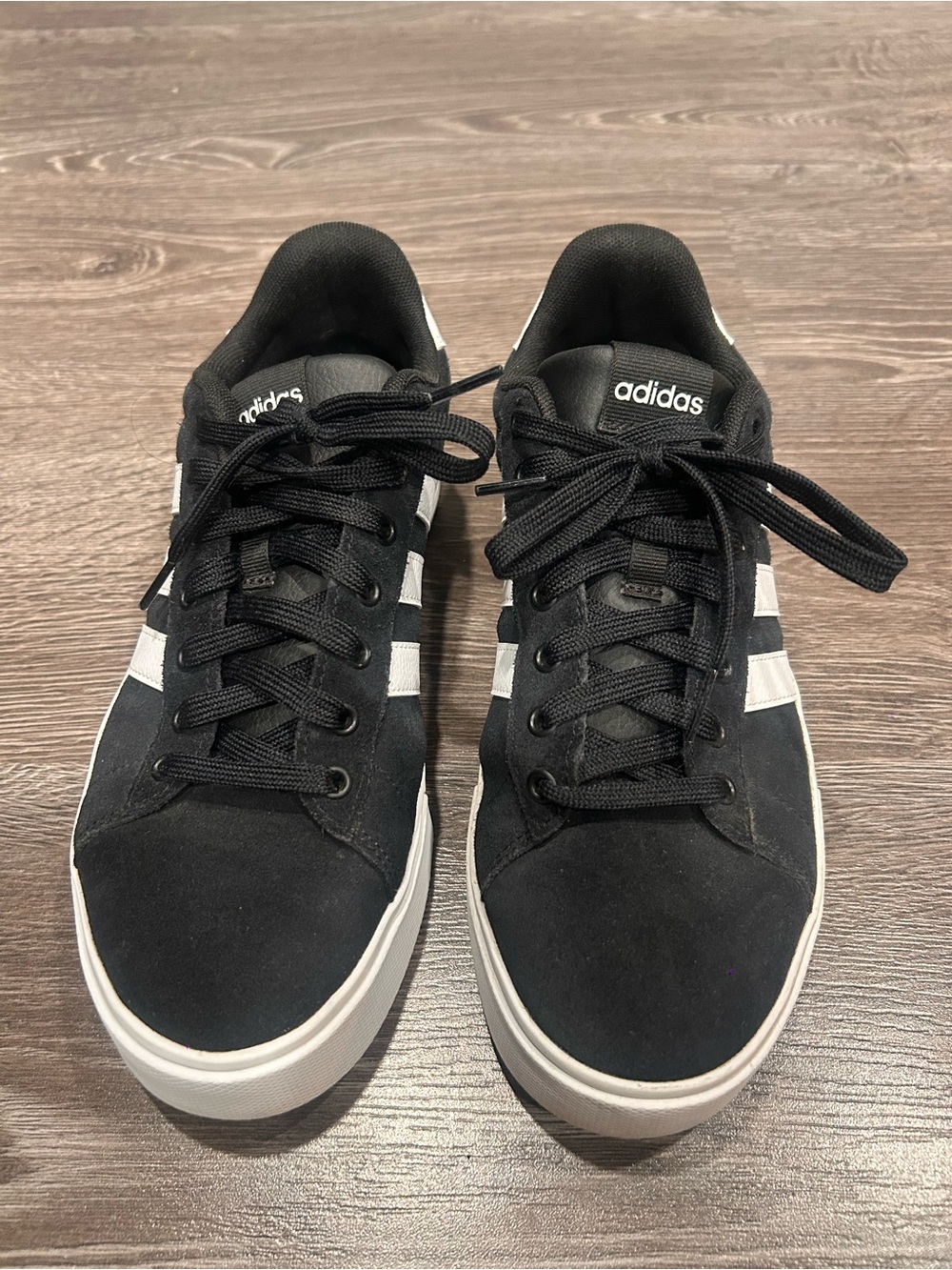 adidas Black Sneakers with White Stripes